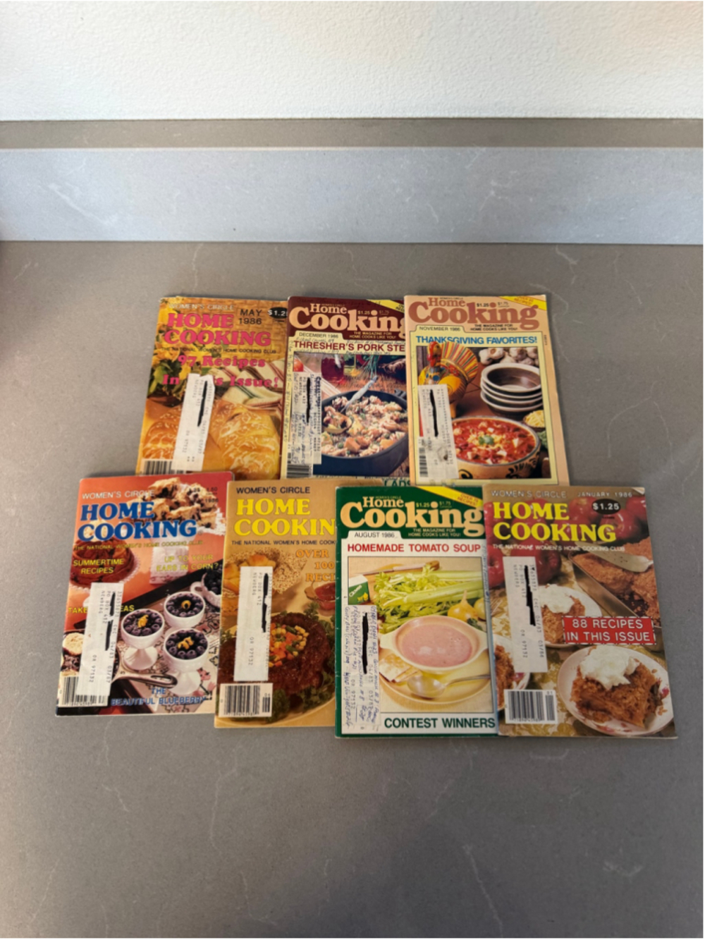 Vintage 1986 Women’s Circle Home Cooking Magazines Lot of 6 Recipe Cookbooks